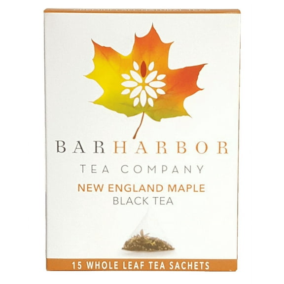 Bar Harbor Tea Company New England Maple Tea - 15 count, Individually wrapped tea bags, Organic