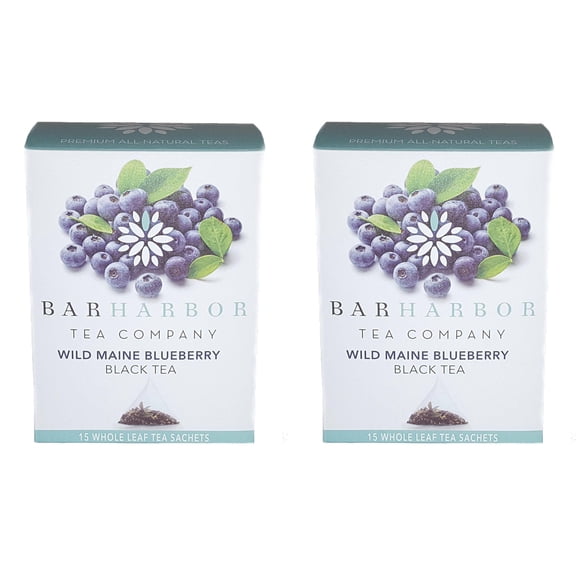 Bar Harbor Tea Company Wild Maine Blueberry Black Tea - 2 pack, 30 count, Tea bags
