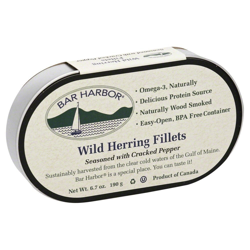 Bar Harbor - Wild Herring Fillets - Cracked Pepper - Case of 12 - 6.7 oz.