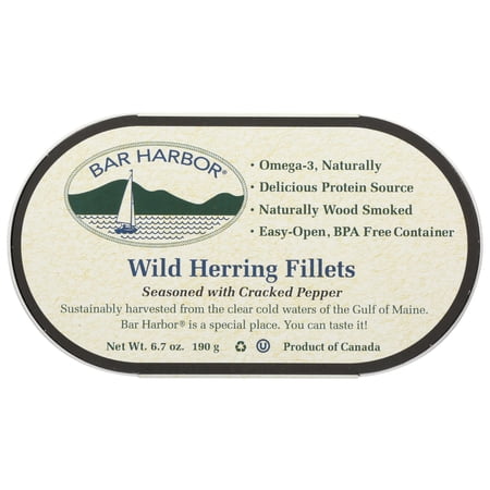 Bar Harbor Wild Herring with Cracked Pepper, 6.7 oz. Can