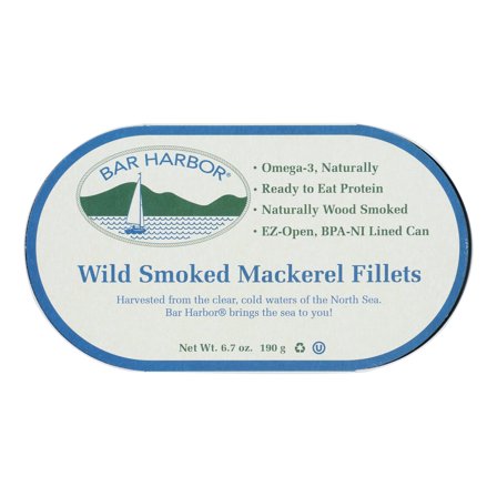 Bar Harbor Wild Smoked Mackerel, Fillets-6.7 oz