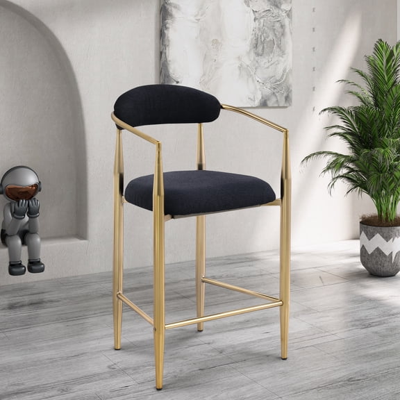 Bar Height Chairs | Ideal for Dining and Entertaining | Iron Frame with Gold Accent | Solve the Issue of Unstable Chairs