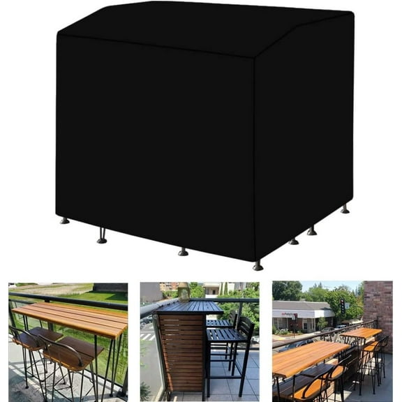 Bar Height Outdoor Patio Set Cover Heavy Duty Waterproof 48 inch Patio Bar Height Table and Chairs Set Cover