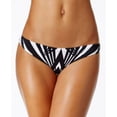 thumbnail image 1 of Bar III BLACK Prism Cheeky Hipster Bikini Swim Bottom, US Small, 1 of 4