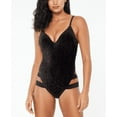 thumbnail image 1 of Bar III BLACK Shimmer Strappy-Leg One-Piece Swimsuit, US X-Large, 1 of 3