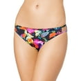 thumbnail image 1 of Bar III BLUE MULTI Painted Posies Cut-Out Bikini Swim Bottom, US Small, 1 of 4