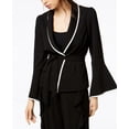 thumbnail image 1 of Bar III Bell Sleeve Wrap Front Jacket Deep Black L, 1 of 1
