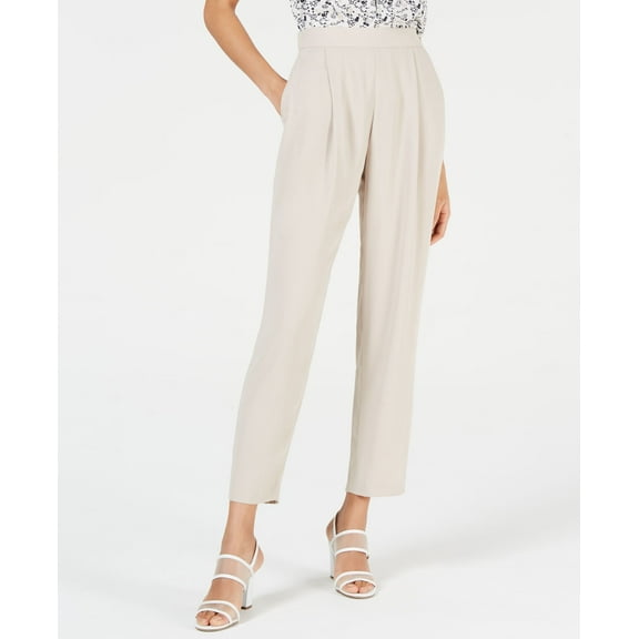Bar III Crepe Soft Pants Stone M