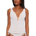 thumbnail image 1 of Bar III Crochet Plunge Tankini Top, Light Beige, Medium, 1 of 2