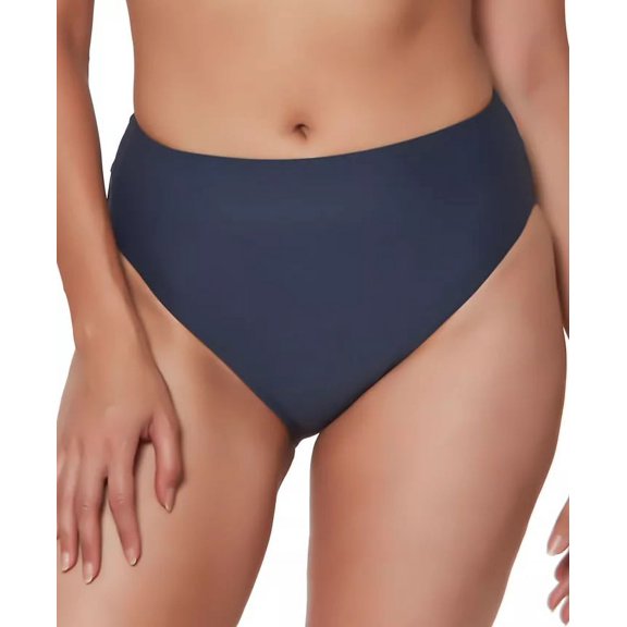 Bar III INK WELL High-Rise High-Leg Bikini Swim Bottom, US X-Large