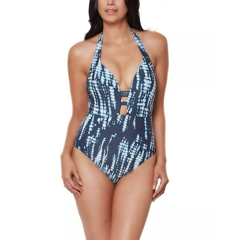 88 Bar III Tie Dyed One Piece Swimsuit Ink Well L