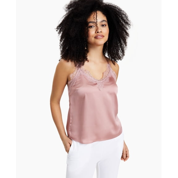 Bar III Lace Trim Camisole Top Deco Mauve 2XL