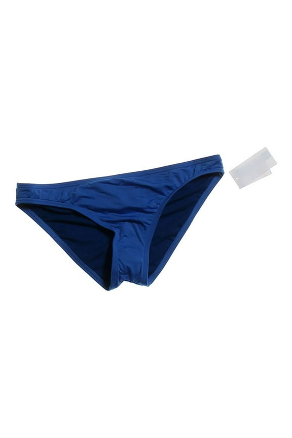 MARINA BLUE Solid Cheeky Hipster Bikini Swim Bottom, US Medium