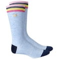 thumbnail image 1 of Bar III Men's Bananas Embroidered Striped Crew Socks Blue Size Regular, 1 of 3