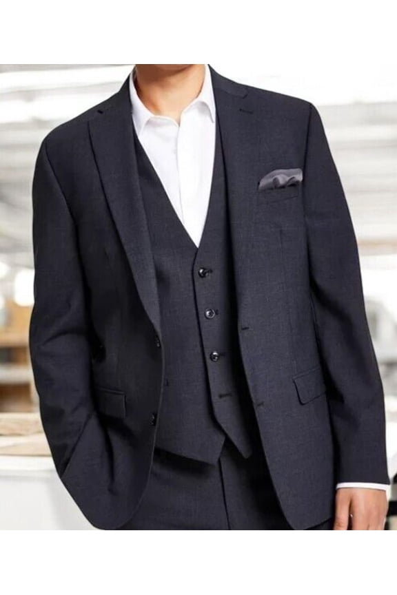 Bar III Men's Slim-Fit Wool Suit Jacket, Charcoal, 44S