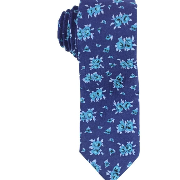 bar III Mens Floral Self-tied Necktie, Blue, One Size