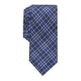 thumbnail image 1 of Bar III Mens Cooper Silk Blend Plaid Neck Tie Navy O/S, 1 of 2