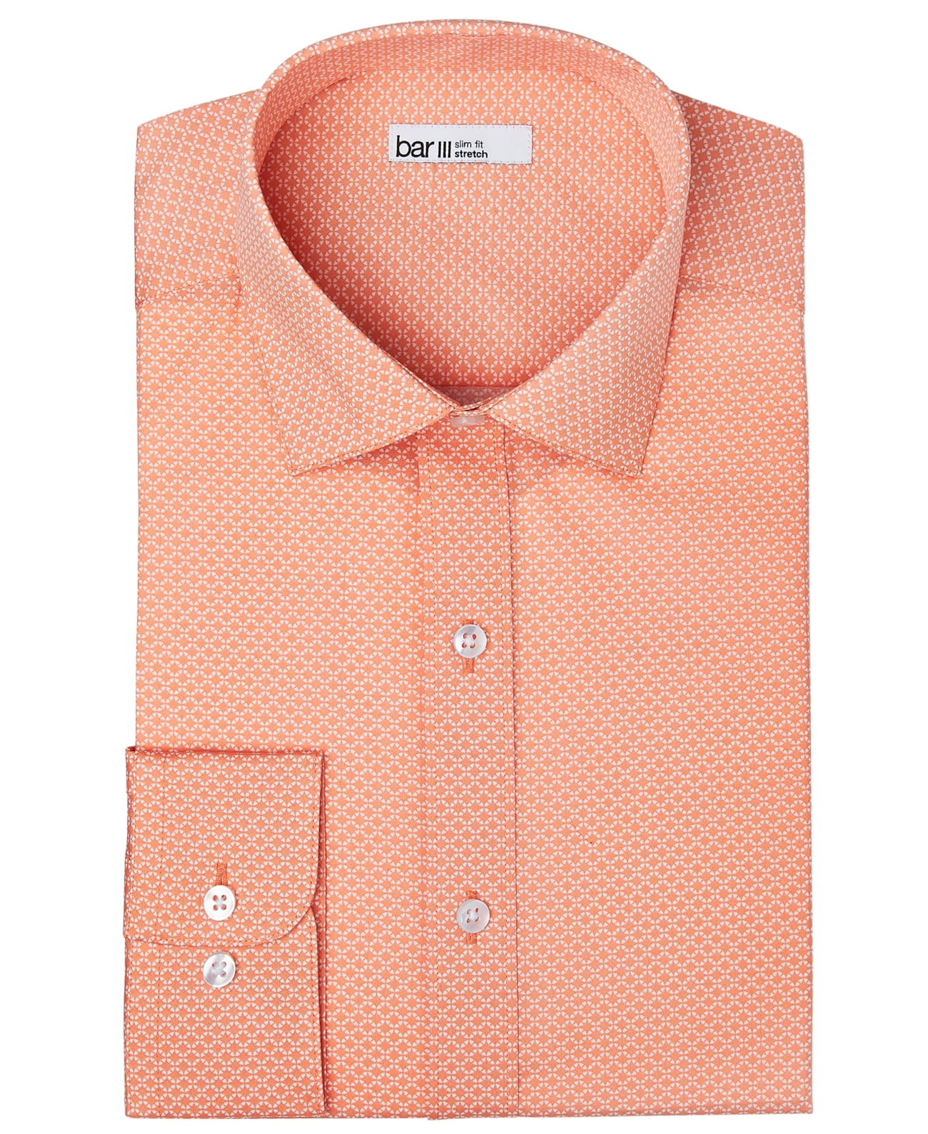 Bar III Mens Dress Shirt Small (14-14 1/2) Slim-Fit Orange S - Walmart.com Bar III Mens Dress Shirt Small (14-14 1/2) Slim-Fit Orange S - Walmart.com