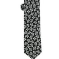 thumbnail image 1 of Bar III Mens Graham Printed Slim Neck Tie Black One Size, 1 of 1