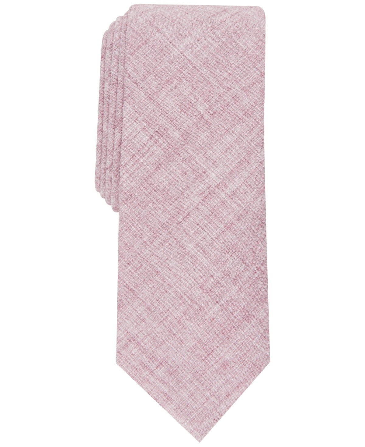 Bar III Mens Grenier Solid Pink Tie OS