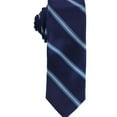 thumbnail image 1 of Bar III Mens Hancock Stripe Skinny Tie Teal One Size, 1 of 1