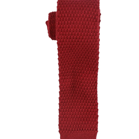 Bar III Mens Knit Skinny Tie Red One Size