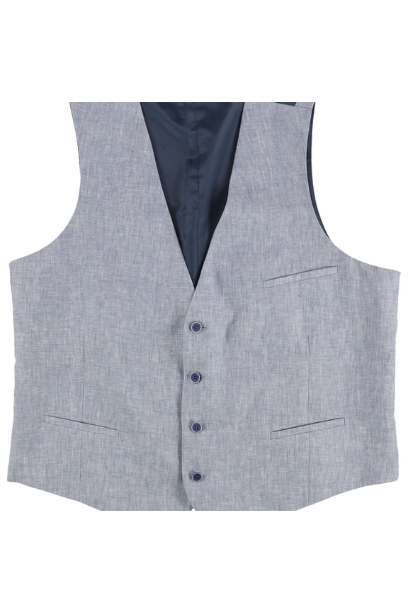 Mens Linen Slim Fit Suit Vest