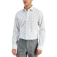 thumbnail image 1 of Bar III Mens Slim Fit Berry Print Dress Shirt White Pink M, 1 of 2