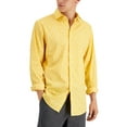 thumbnail image 1 of Bar III Mens Slim Flit Floral Stretch Dress Shirt Yellow M, 1 of 3