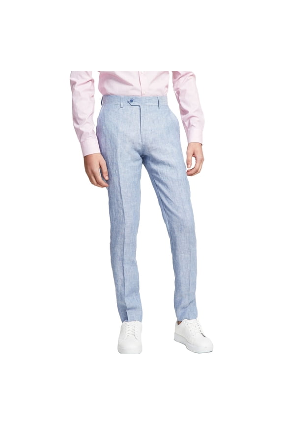 Mens Slim-Fit Linen Pants 30W x 30L Blue - NWT $135