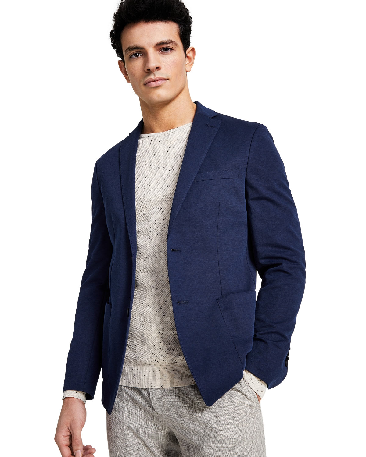 Blazer Sportivo Bar Iii Uomo Slim Fit 36 Rosso Bordeaux Quadri - Giacca Business/Festa