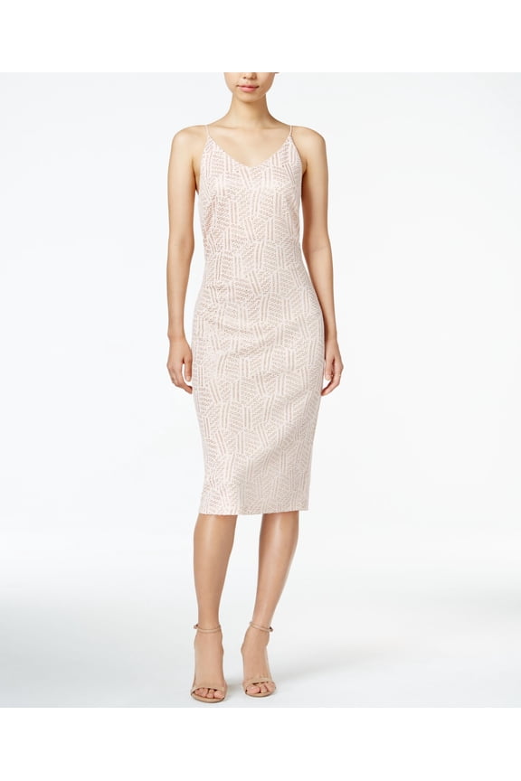 Metallic Slip Dress Womens XS Pink dress MSRP $104