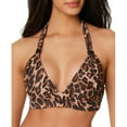 thumbnail image 1 of Bar III Beach Cheetah Banded Halter Bikini Top In Natural - S, 1 of 4