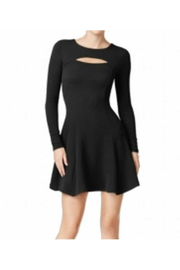NEW Black Women's Size XS Cutout Fit & Flare Sheath Dress