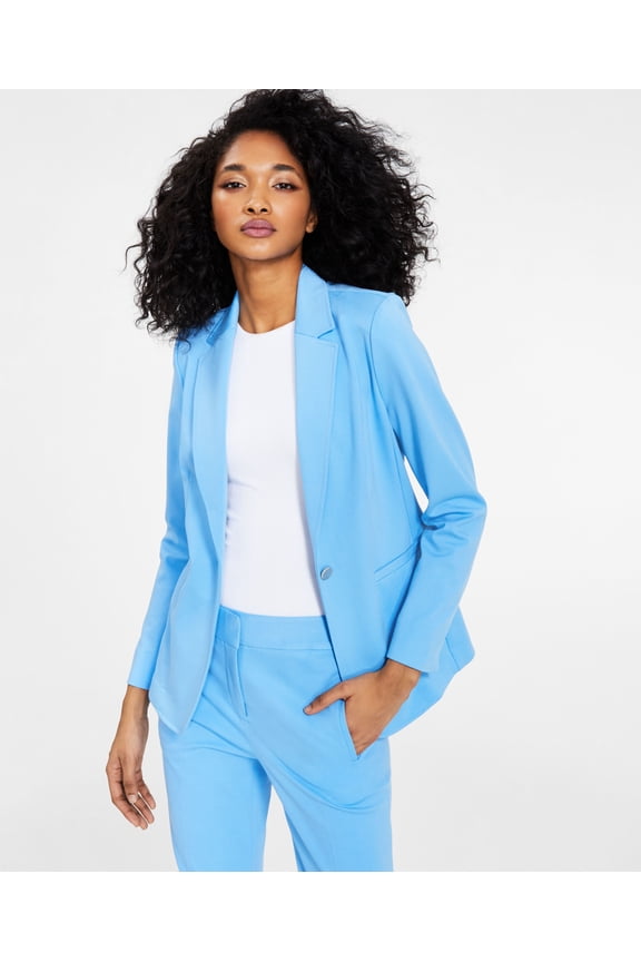 One Button Blazer Vista Blue XS