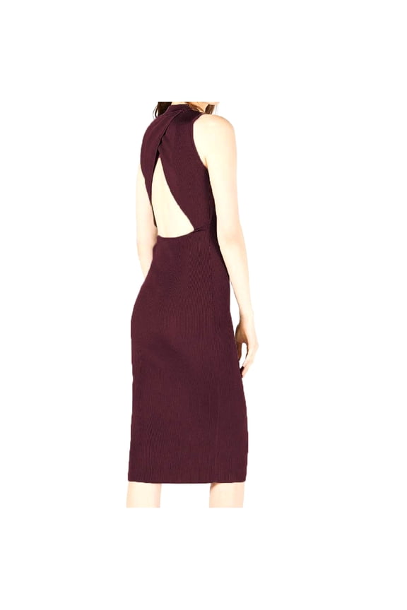 | Open-Back Sweater Dress | Purple | Size M