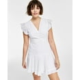 thumbnail image 1 of Bar III Petite Eyelet Mini Dress Bright White 10P, 1 of 1
