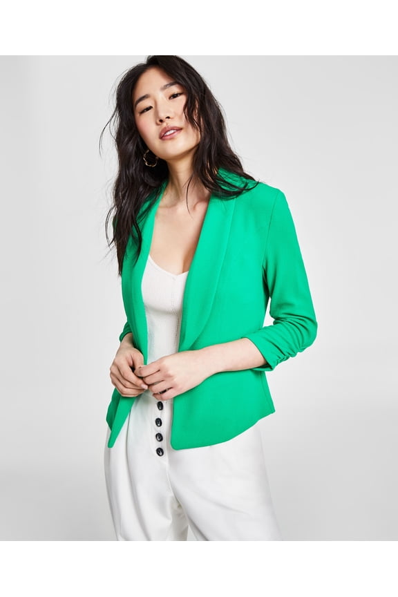 Petite Ruched Sleeve Jacket Clover Green PS