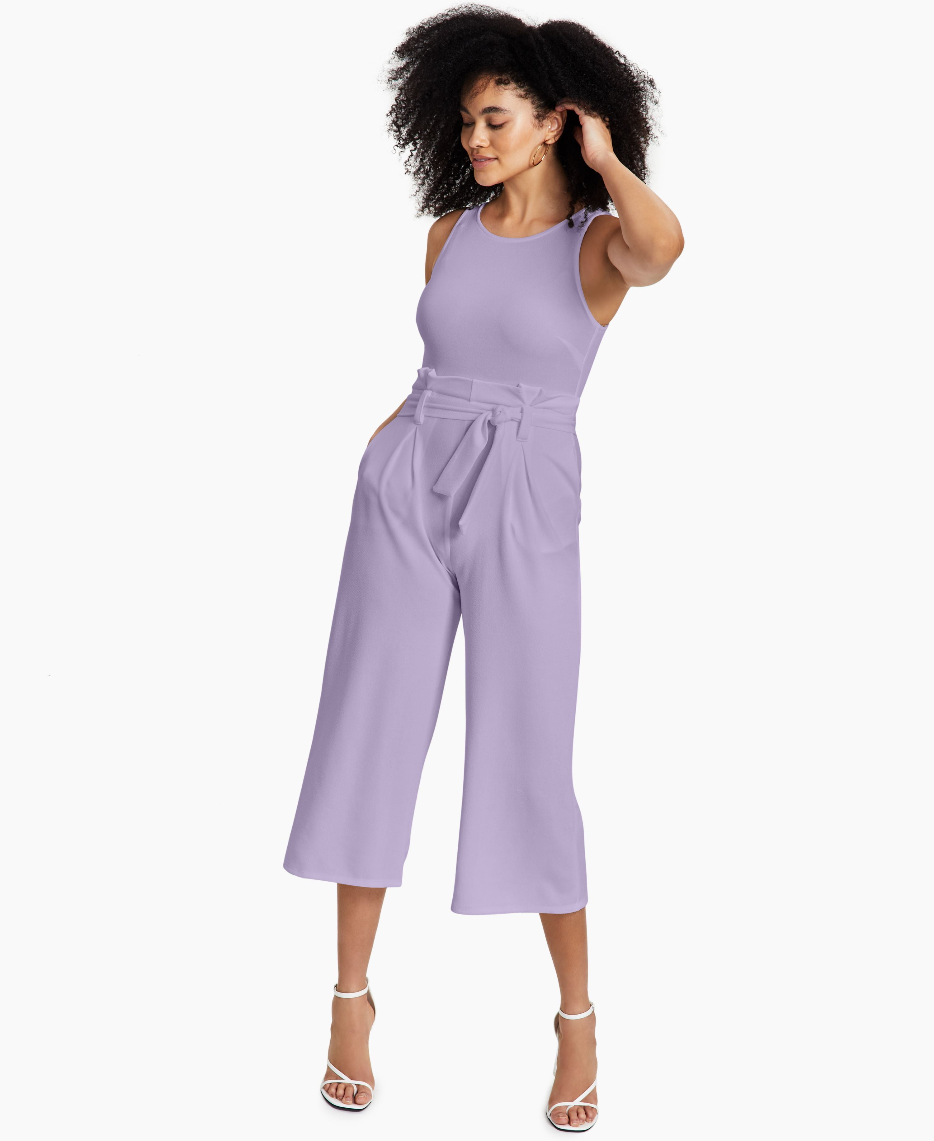 Bar III Petite Tie Front Jumpsuit Dusty Olive PS - Walmart.com