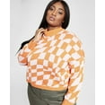 thumbnail image 1 of Bar III Plus Size Jacquard Cropped Sweater Max Check 3X, 1 of 3