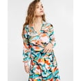 thumbnail image 1 of Bar III Printed Tie Waist Wrap Blouse Bright Burst S, 1 of 1