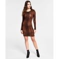 thumbnail image 1 of Bar III Python Print Bodycon Dress Python Haze XS, 1 of 1