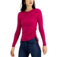 thumbnail image 1 of Bar III Ruched Side Ribbed Top Tart Raspberry XL, 1 of 1