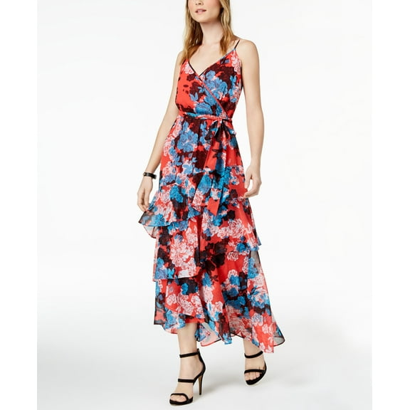 Bar III Ruffled Maxi Dress Petals M