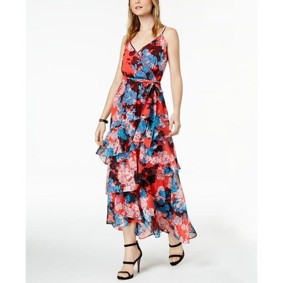 Bar III Ruffled Maxi Dress Petals M