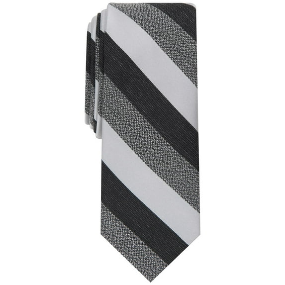 Bar III SILVER Men's Hall Stripe Tie, US One Size
