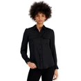 thumbnail image 1 of Bar III Solid Two Pocket Blouse Black XL, 1 of 1