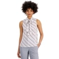 thumbnail image 1 of Bar III Striped Tie-Neck Blouse White L, 1 of 1