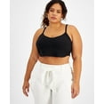 thumbnail image 1 of Bar III Trendy Plus Size Ribbed Knit Crop Top Deep Black 4X, 1 of 1