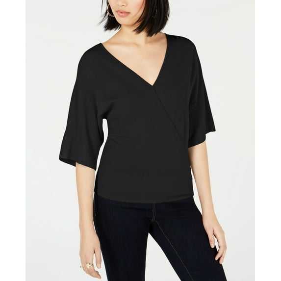 Bar III Women's Back Cutout Sweater, Black, Small